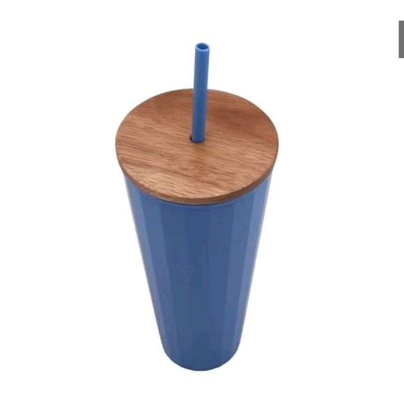 Mainstays 30-Ounce Eco-Friendly Plastic Textured Tumbler with Wood Lid B… - Picture 3 of 4